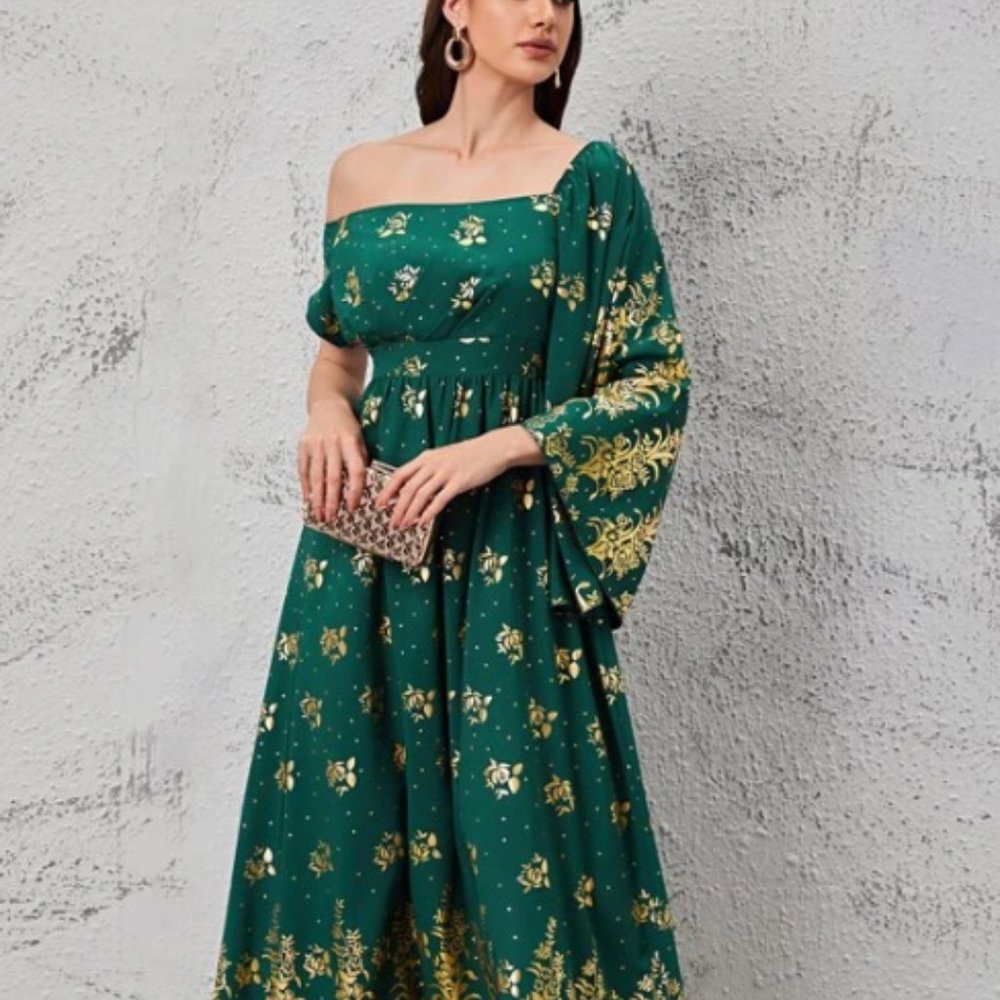 Green and Gold Dress